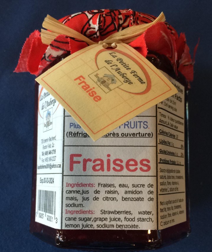 tartinade fraises   Petite ferme de l'auberge   /280ml