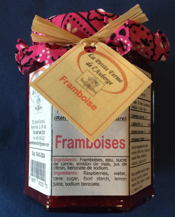 tartinade framboises   Petite ferme de l'auberge   /280ml