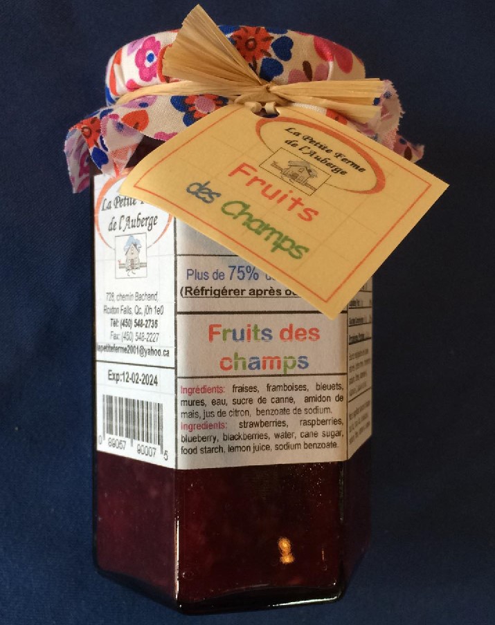 tartinade fruits des champs   Petite ferme de l'auberge   /280ml