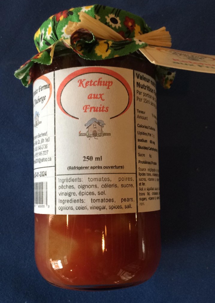 ketchup fruits   Petite ferme de l'auberge   /250ml