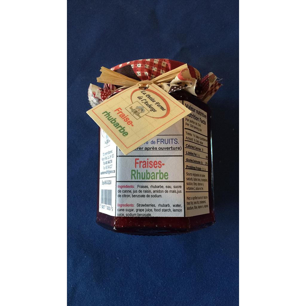 tartinade fraises, rhubarbe   Petite ferme de l'auberge   /280ml